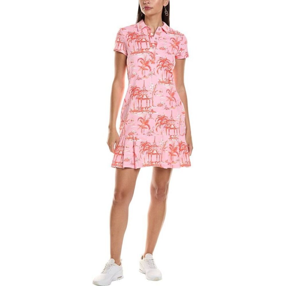 J. McLaughlin Dorte Catalina Tropical Print Drop Waist Mini Dress Size Large